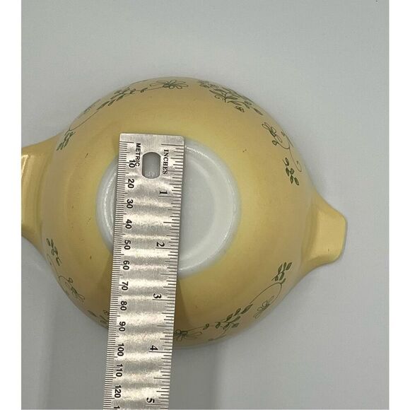 Vintage Pyrex Mixing Bowl Shenandoah Green Floral Opal Glass 750ml Collectable - Picture 9 of 10